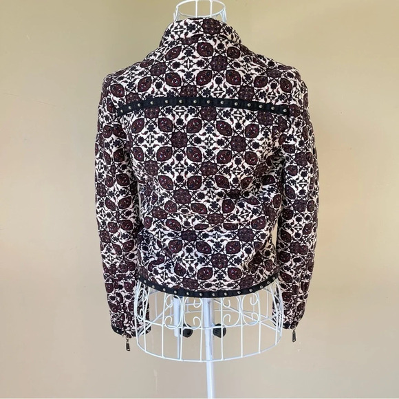 Maria Cher quilted beaded short evening jacket open front with pocket size 0 - Picture 4 of 12